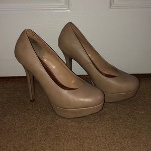 Nude Leather Pumps